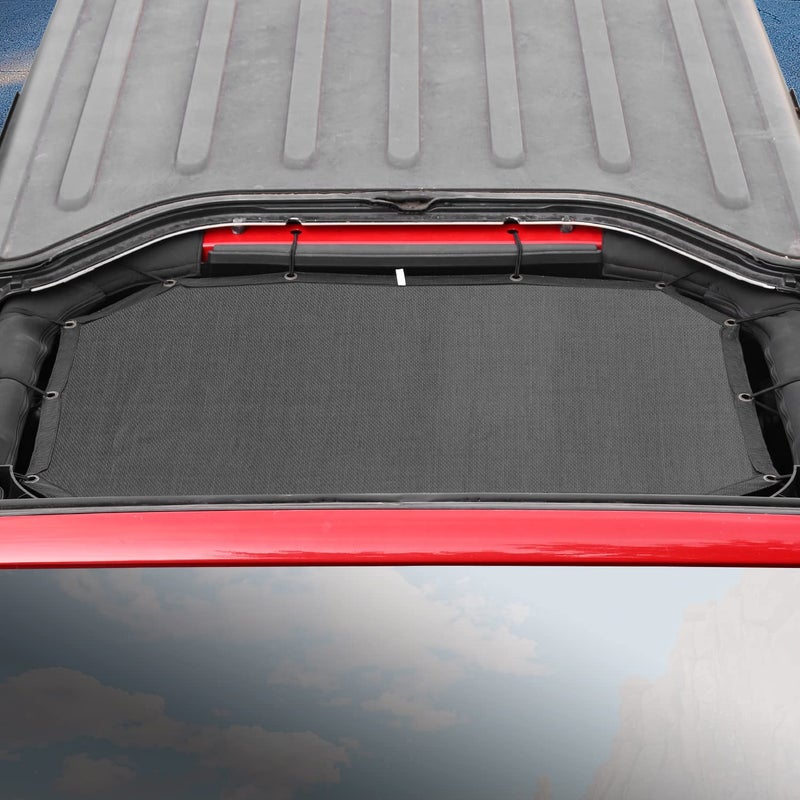 Jimen Front Mesh Sunshade Bikini Top Sun Shade for 2007-2018 Jeep Wrangler JK & Unlimited 2 Door 4 Door  Black - Image 4